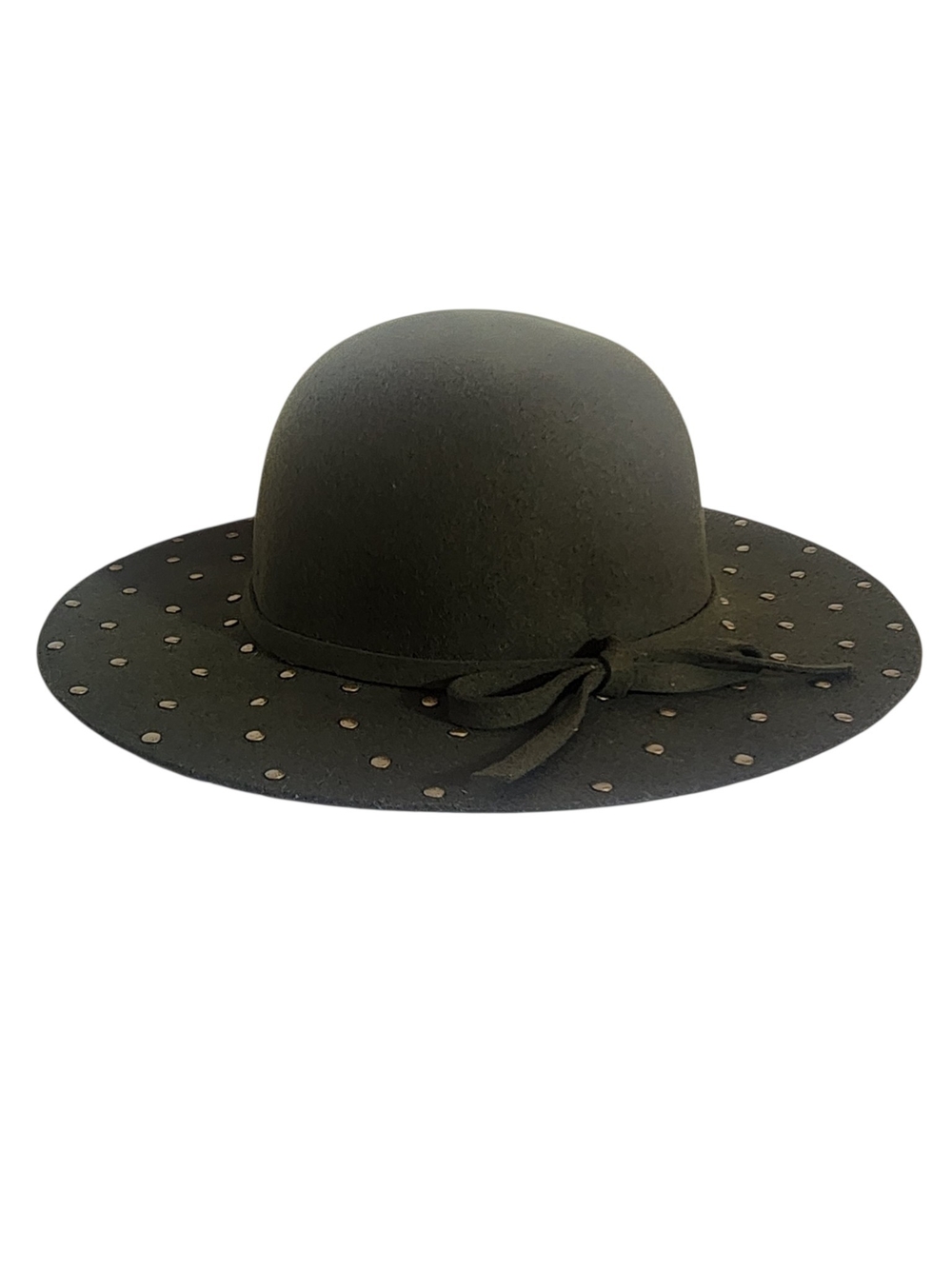 Cappelli Army Green 100% Wool Studded Hat One Size